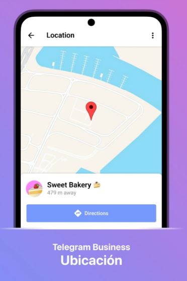 Localización del negocio en Telegram Business