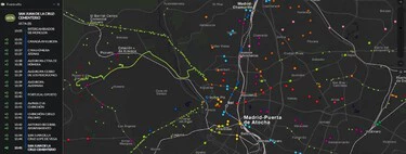 Con este mapa puedes ver por dónde van en tiempo real autobuses, trenes y metro de algunas ciudades de España 