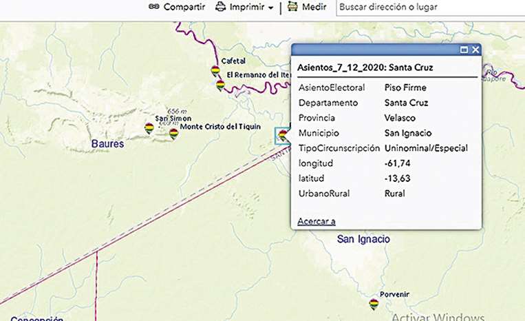 Piso Firme, datos del TSE