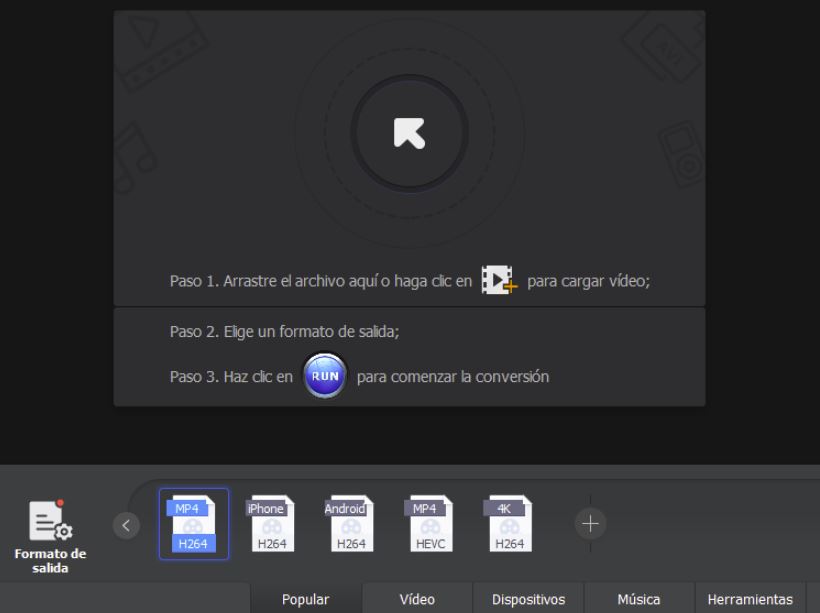 Conversión de formatos