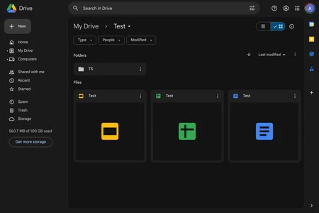 Google Drive Dark Theme 2
