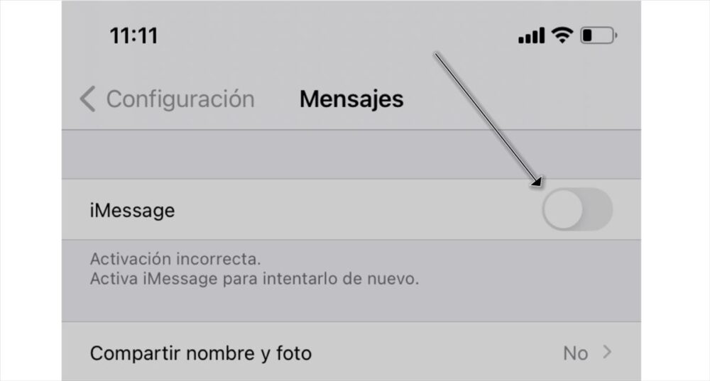 Cómo actualizar el número de iMessage