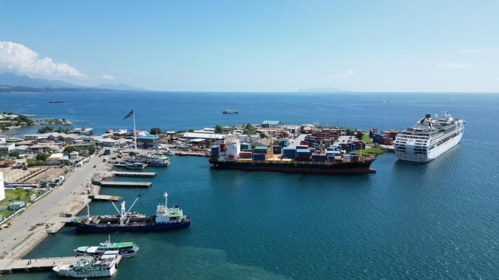 El puerto internacional de Honiara, capital de las Islas Salomón