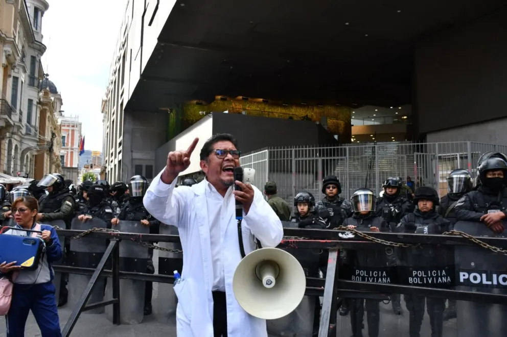 Una protesta de los médicos contra la ley el pasado 4 de abril. Foto: APG