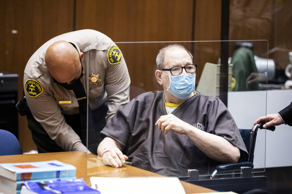 El exproductor de cine Harvey Weinstein en el tribunal de Los Ángeles, el 29 de julio de 2021, California