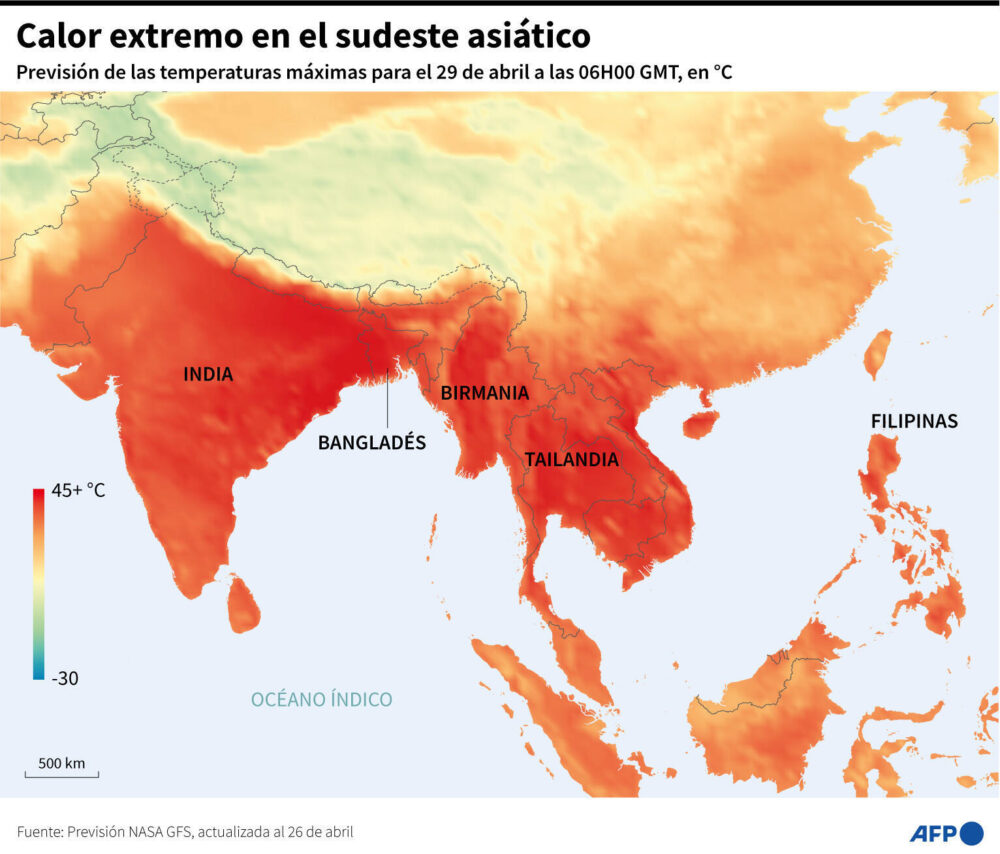 Calor extremo en el sudeste asiático
