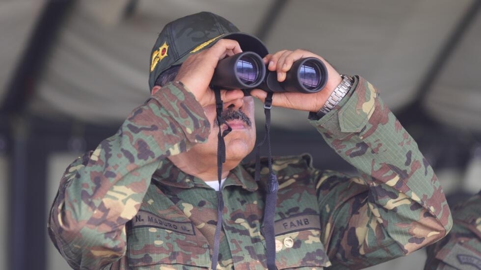 El presidente de Venezuela, Nicolás Maduro, durante un ejercicio militar en el estado de Cojedes, el 3 de mayo de 2024