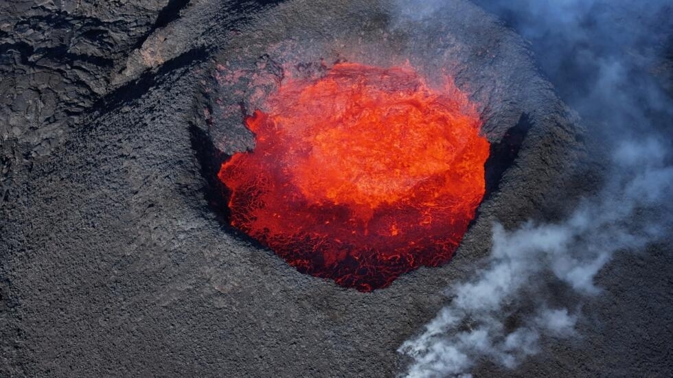 La erupción volcánica en Sundhnúkagígar, Islandia, en una imagen del 13 de abril de 2024