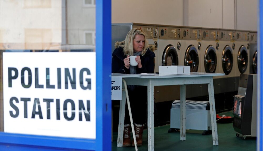 Una oficina de voto en Oxford en las elecciones generales, el 12 de diciembre de 2019.