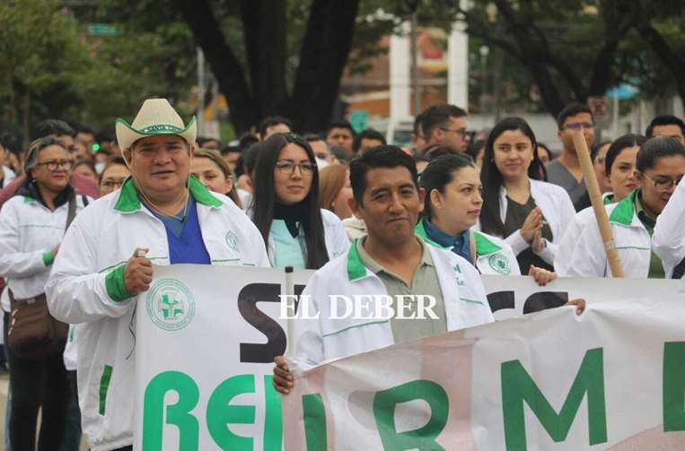 Marcha del sector salud | Foto: Juan Carlos Torrejón