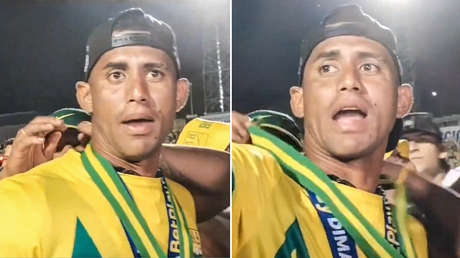 VIDEOS: Hincha roba la medalla a un futbolista colombiano en plena celebración