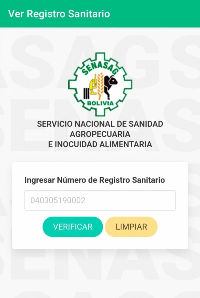 Habilitan la app “Senasag Bolivia” para verificar Registro Sanitario de embutidos y otros productos