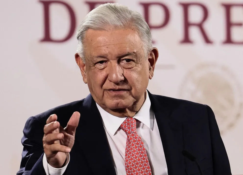 El presidente de México, Andrés Manuel López Obrador, durante su conferencia de prensa matutina Foto: EFE