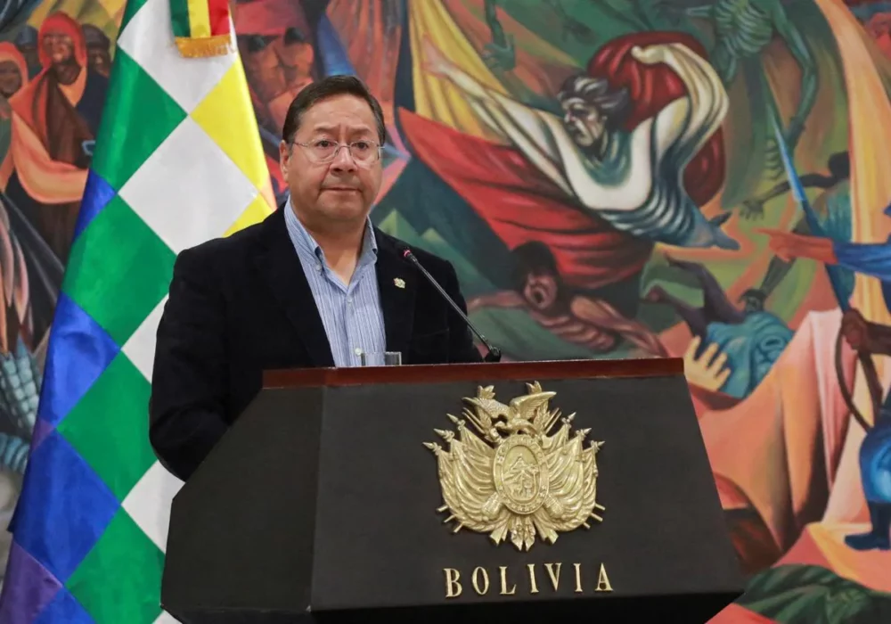 El presidente de Bolivia en rueda de prensa desde la Casa Grande del Pueblo