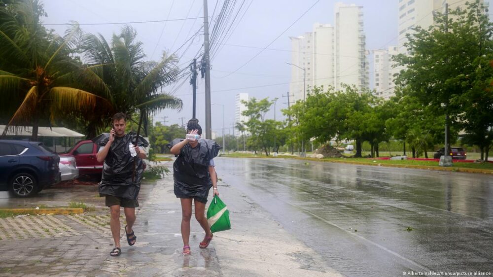 La zona hotelera de Cancún salió sin daños del impacto del huracán Beryl, que tocó tierra en Tulum, en el estado de Quintana Roo. (05.07.2024)