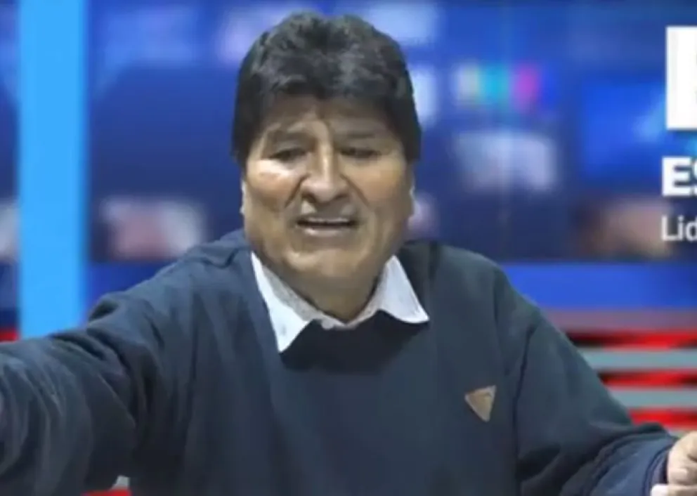 Evo Morales en su programa en RKC Foto: Captura