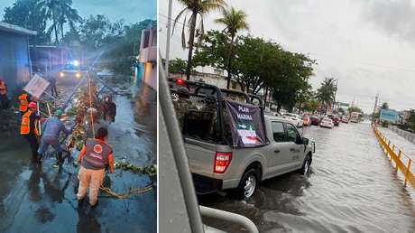 Lluvias intensas causan estragos en un estado mexicano (VIDEOS)