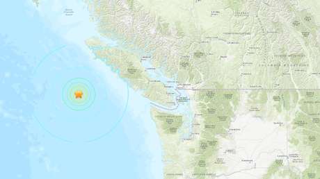 Un sismo de 6,4 se registra frente a las costas de Canadá