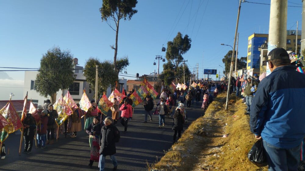 Inicio de la concentración en El Alto.