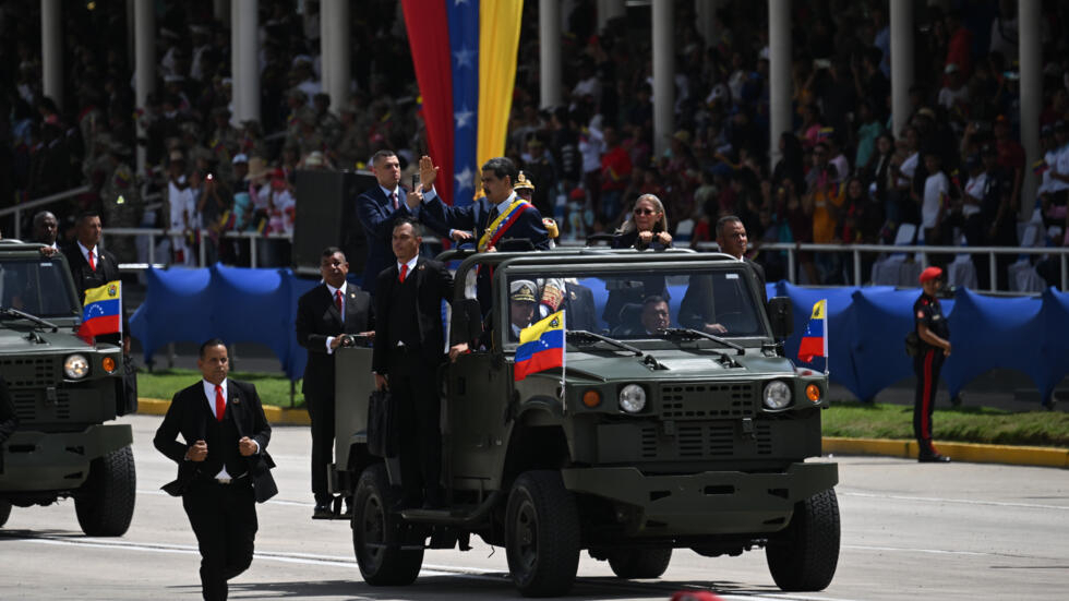 El presidente de Venezuela, Nicolás Maduro, encabezó un desfile militar para celebrar el 213 aniversario de la Independencia de Venezuela en Caracas el 5 de julio de 2024
