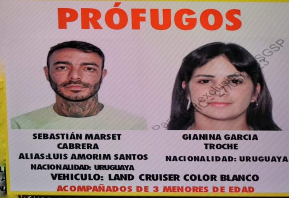 Sebastián Marset y Gianina García Troche. Foto: Policía de Bolivia.