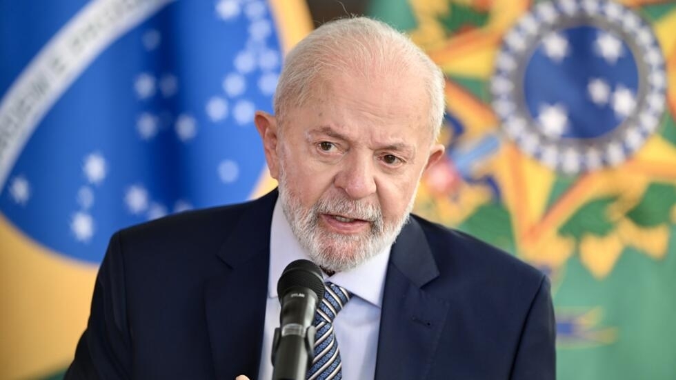 El presidente de Brasil, Luiz Inácio Lula da Silva, durante conferencia de prensa con las agencias internacionales en Brasilia, el 22 de julio de 2024