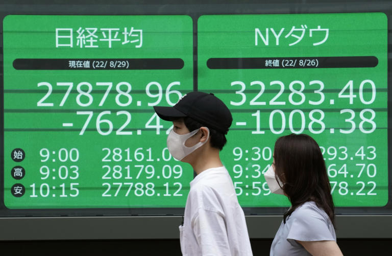La Bolsa de Tokio se desploma casi un 6 % por Wall Street y la fortaleza