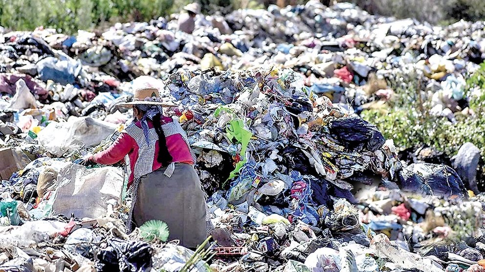 Una mujer recicla en medio de un basural de la ciudad./ DICO SOLÍS