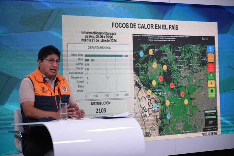 Frente frío ayuda a reducir significativamente los focos de calor en Santa Cruz y Beni