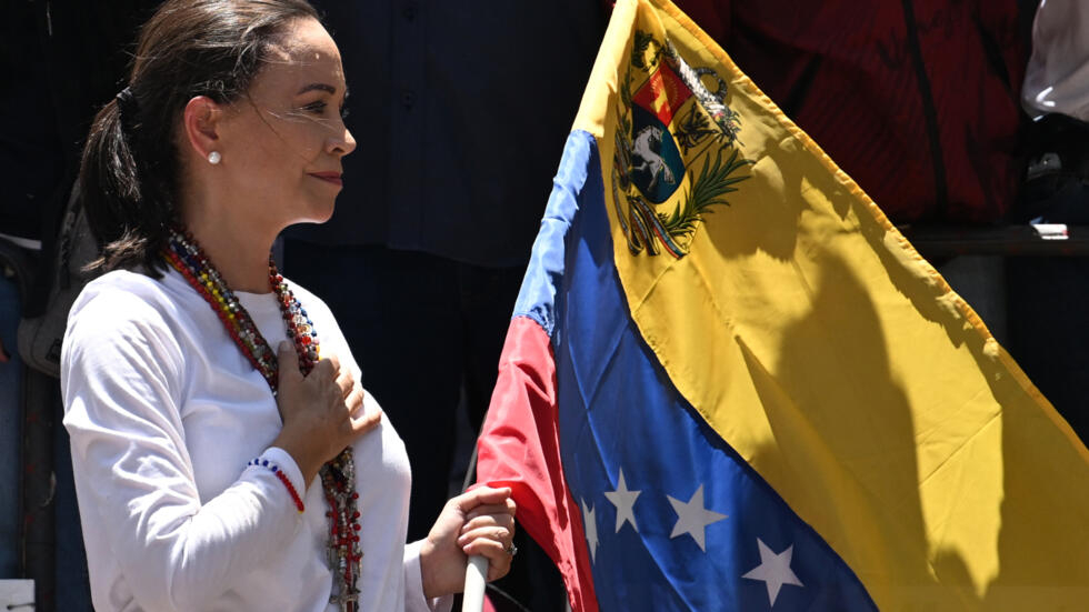 La líder de la oposición de Venezuela, María Corina Machado, el 3 de agosto de 2024