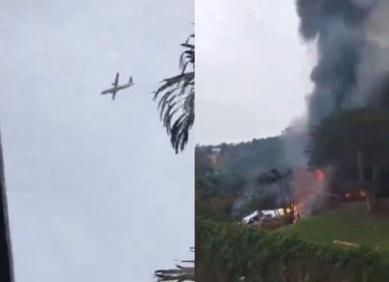 No hubo sobrevivientes del accidente, según reportes de Valinhos, municipio del estado de São Paulo, a la AFP y CNN Brasil. FOTO: CAPTURA DE VIDEO