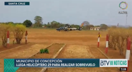 Helicóptero Z9 llega a Concepción para realizar sobrevuelos en la lucha contra incendios