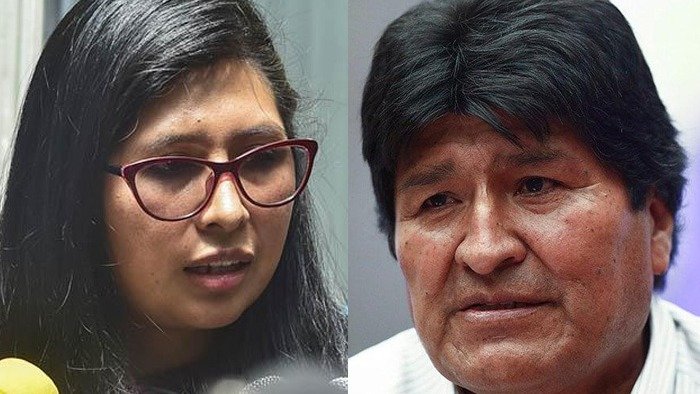 Eva Copa y Evo Morales se distancian más luego de las elecciones subnacionales. TOMADAS DE INTERNET