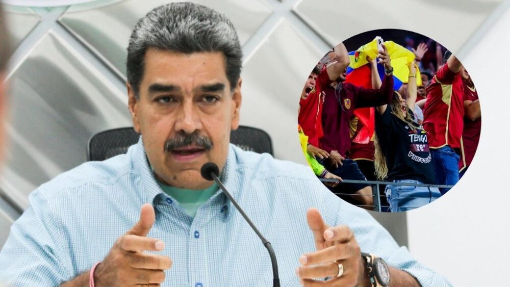 Nicolás Maduro, jefe del régimen venezolano / Fanáticos de La Vinotinto - Fotos: EFE