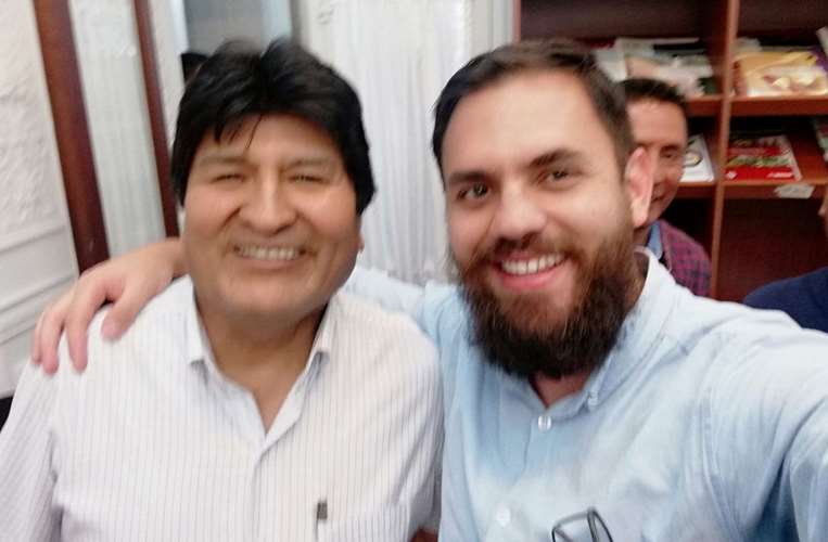 El expresidente Evo Morales y Eduardo Del Castillo 