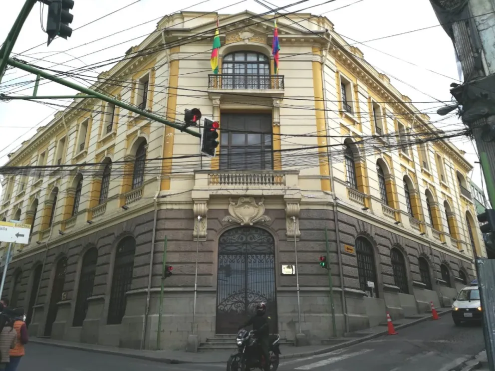 El edificio de la Cancillería, en La Paz. Foto: ABI