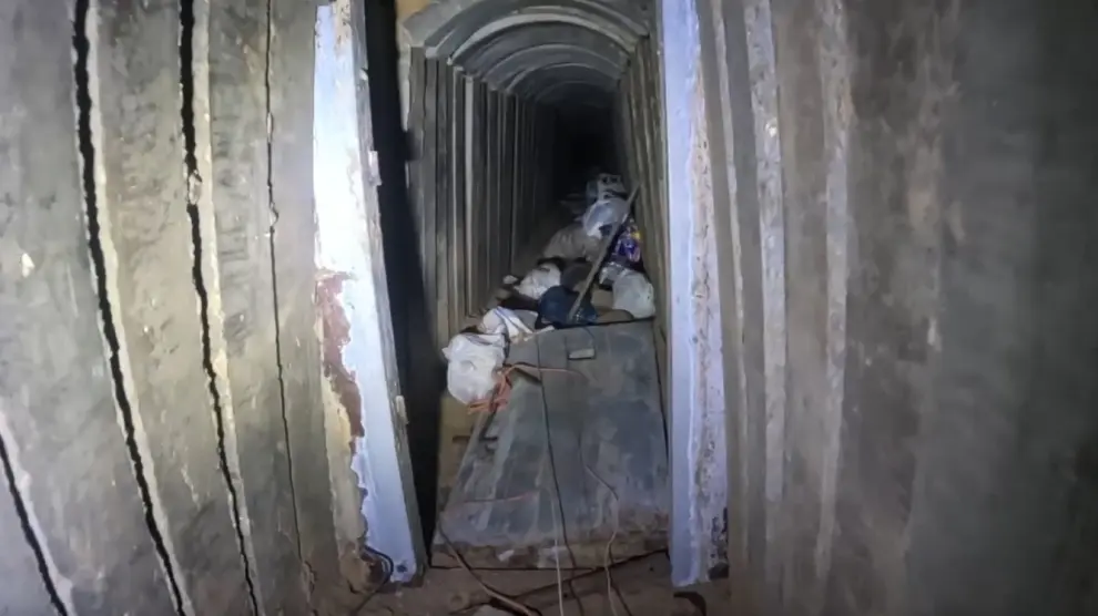 Israel publica un vídeo del interior del túnel donde encontraron los  cuerpos de los seis rehenes "ejecutados por Hamás"