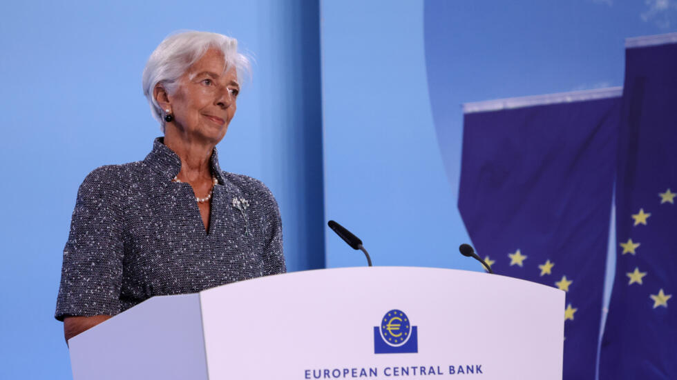 Christine Lagarde, presidenta del Banco Central Europeo, habla durante una rueda de prensa sobre la política monetaria de la eurozona, el 12 de septiembre de 2024 en la ciudad alemana de Fráncfort