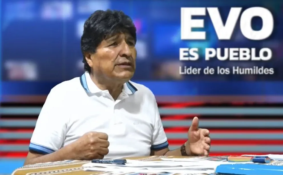 Morales, durante su programa dominical en Radio Kawsachun Coca. Foto: Captura de video