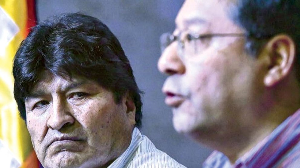 El expresidente Evo Morales (i) y el actual jefe de Estado de Bolivia, Luis Arce. / ARCHIVO