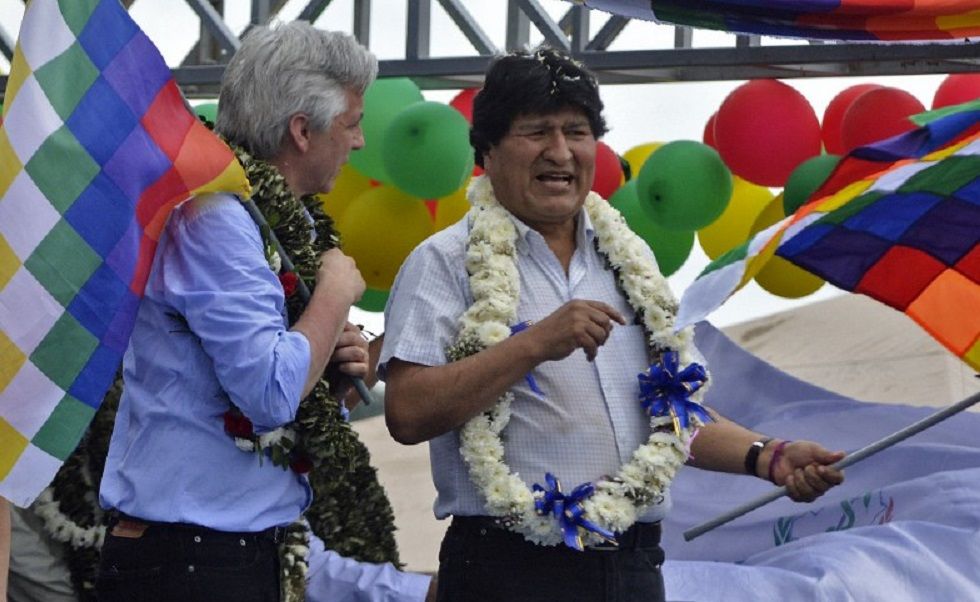 Álvaro García Linera y Evo Morales cuando retornaron al país luego de la crisis de 2019.