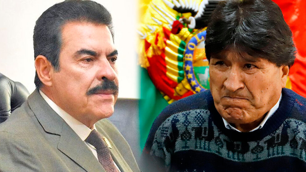 El alcalde de Cochabamba Manfred Reyes Villa, el líder cocalero Evo Morales. /COMPOSICIÓN OPINIÓN