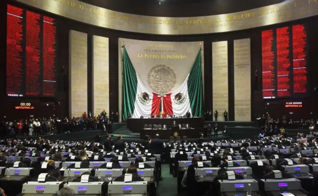 El salón de la Cámara de Diputados