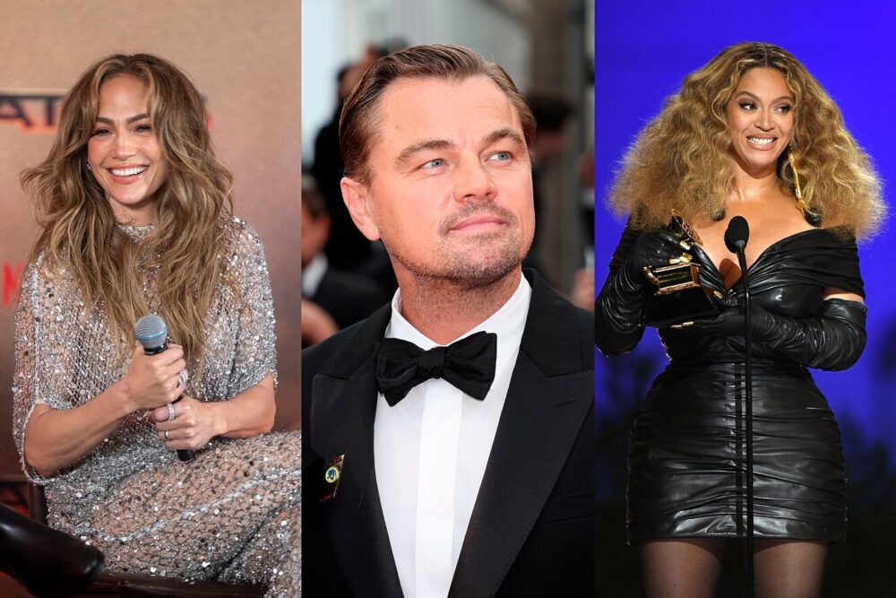 Jennifer Lopez, Leonardo diCaprio y Beyoncé