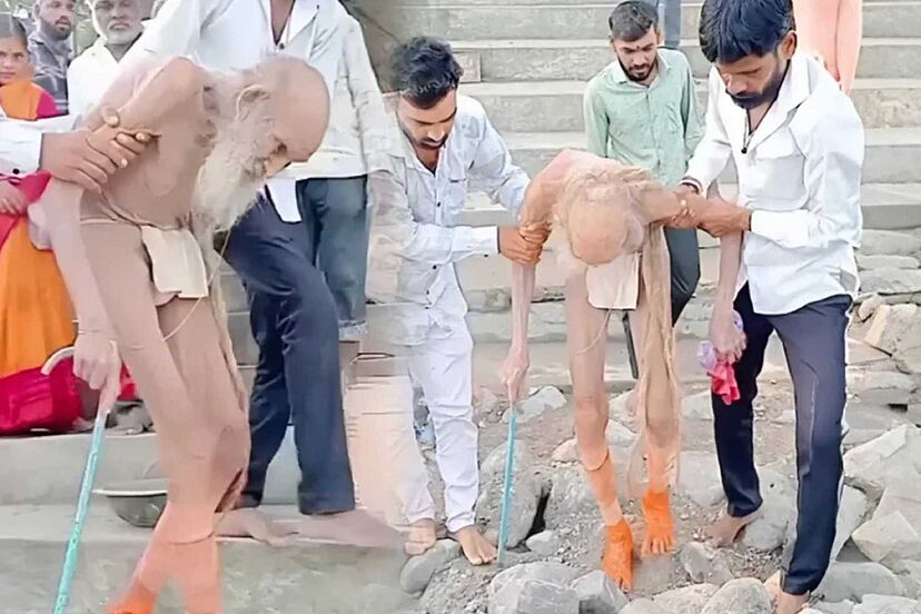 Se viraliza un vídeo de un anciano hallado en una cueva en India que asegura tener 188 años | Marca