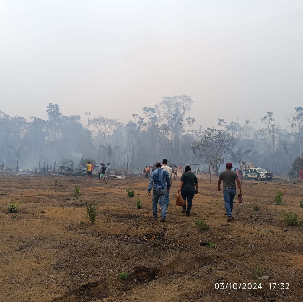 Fotografía del después del fuego, tomada hace tres días, el 3 de octubre.