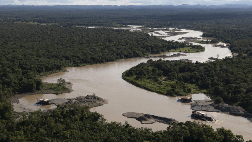 Minas de oro en el departamento de Choco, en la Amazonía colombiana, el 27 de agosto de 2024