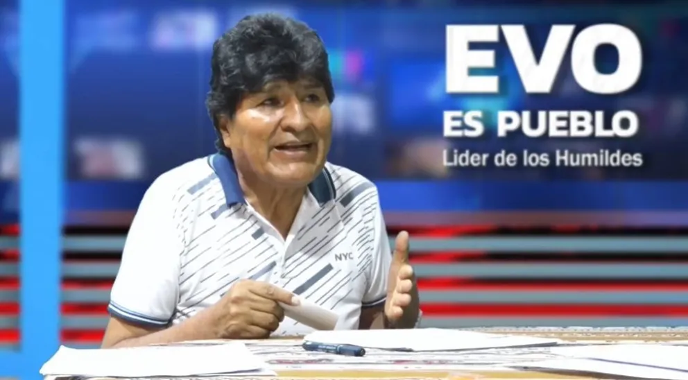 Morales, durante su programa dominical en RKC. Foto: Captura de video