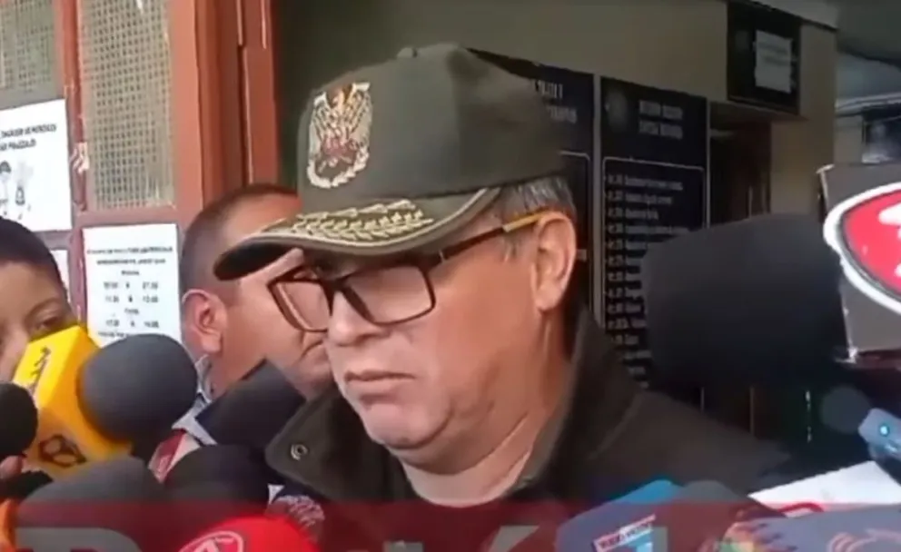 El director de la FELCC de Tarija, coronel José Luis Zenteno. Foto: Captura de video