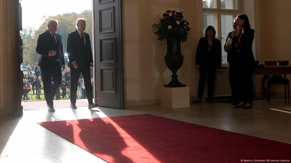 Joe Biden y Frank-Walter Steinmeier, en Berlín.